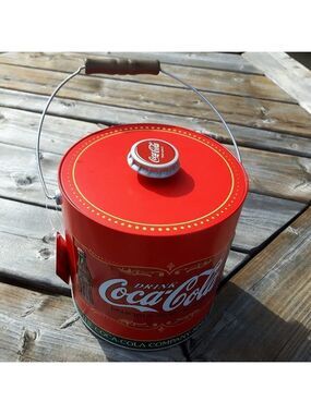 Coca Cola Ice Bucket with vintage style decor NWT